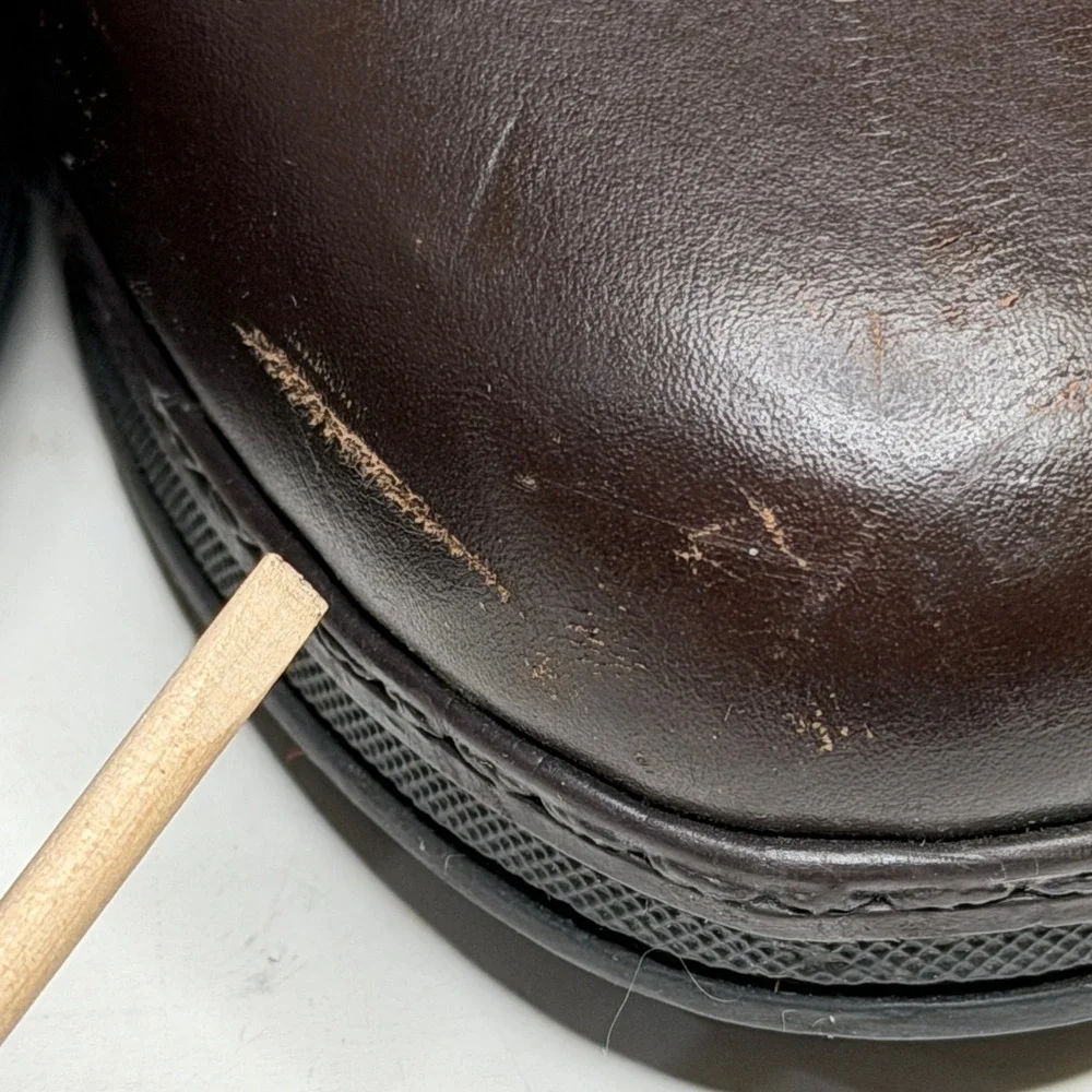 Vtg Pajar Canada Boots Women 8.5 Brown Leather Suede Tall Shearling Lined Winter
